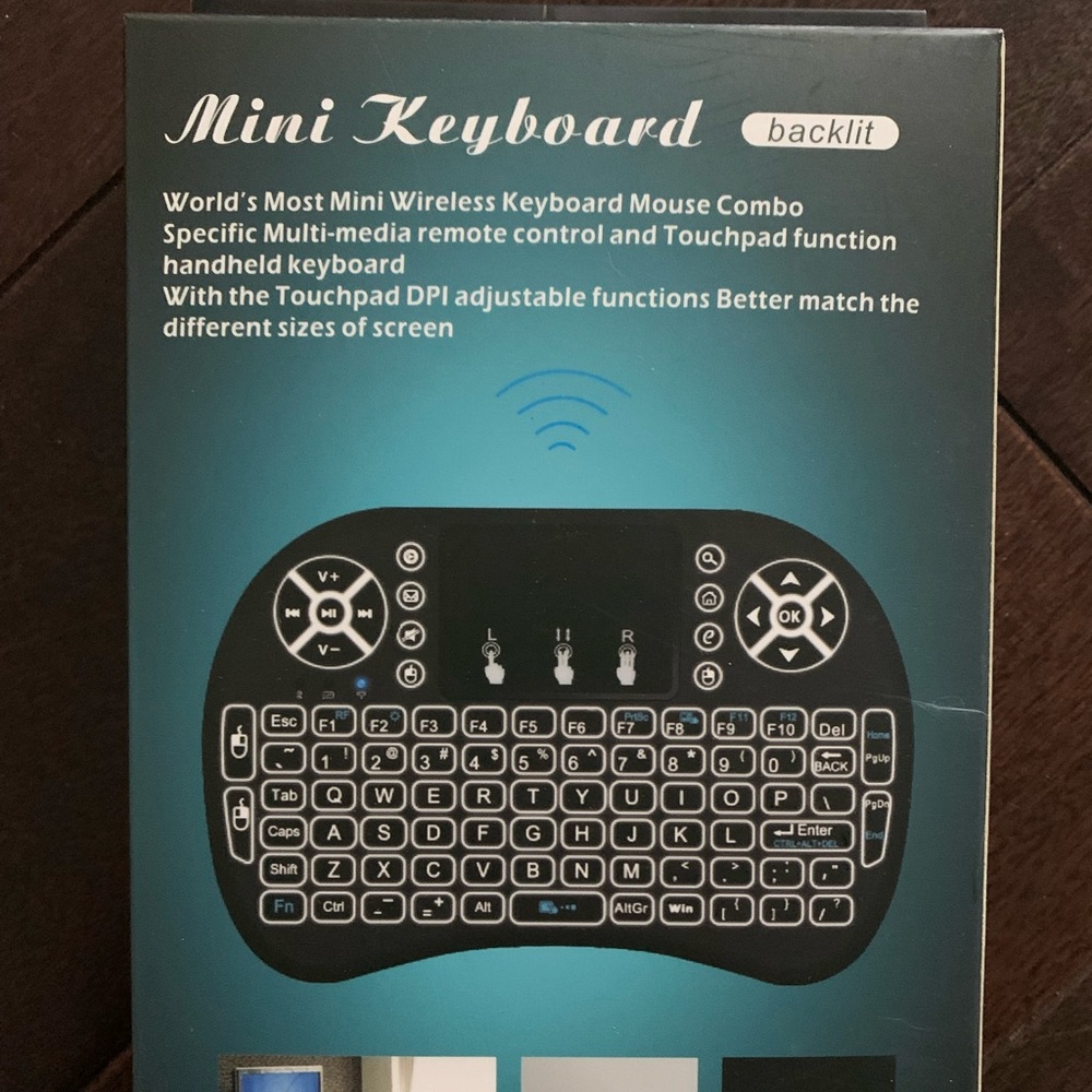 New In Box Backlit Mini Wireless Keyboard Mouse Combo